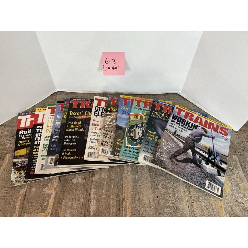 Trains Magazine Bundle Of 12 Issues #63